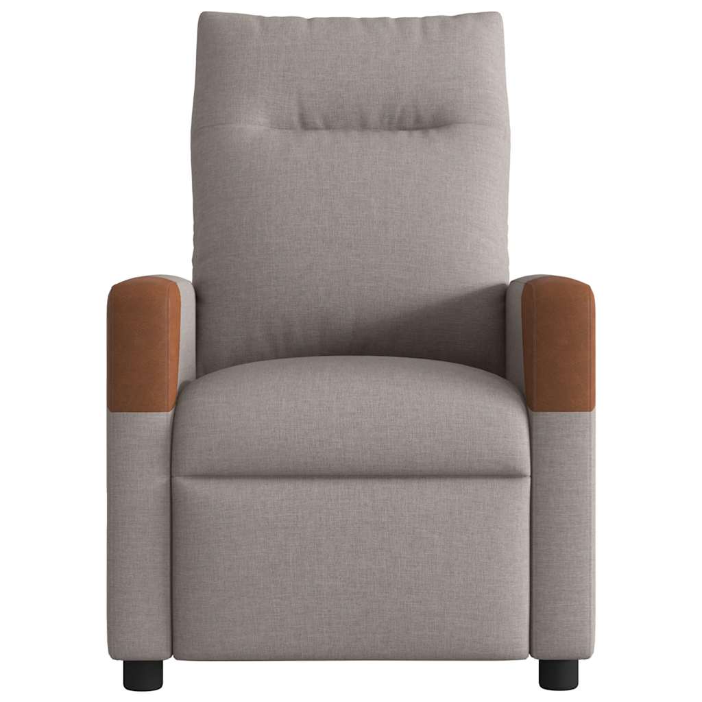 Vidaxl massagestoel verstelbaar stof taupe