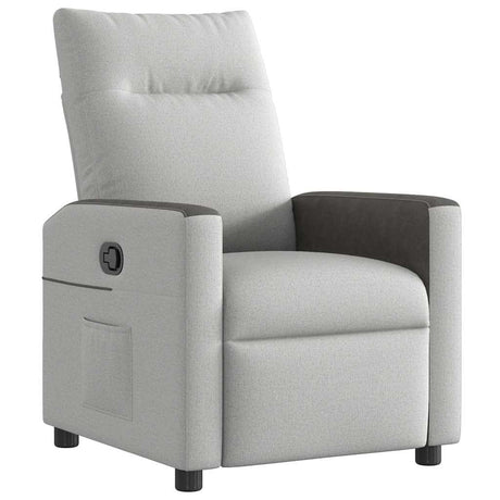 Vidaxl fauteuil verstelbaar stof wolk grijs