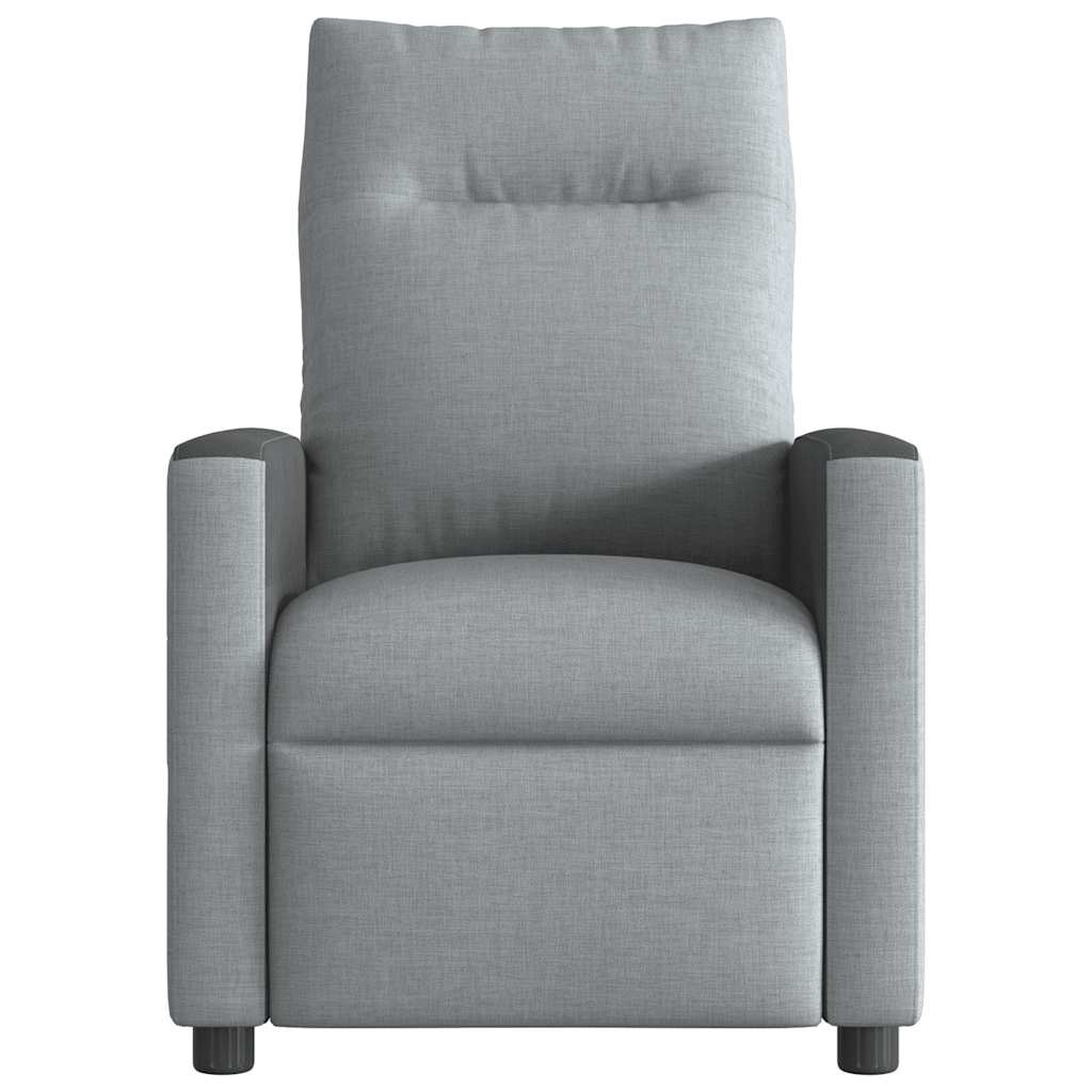 Vidaxl fauteuil verstelbaar stof lichtgrijs