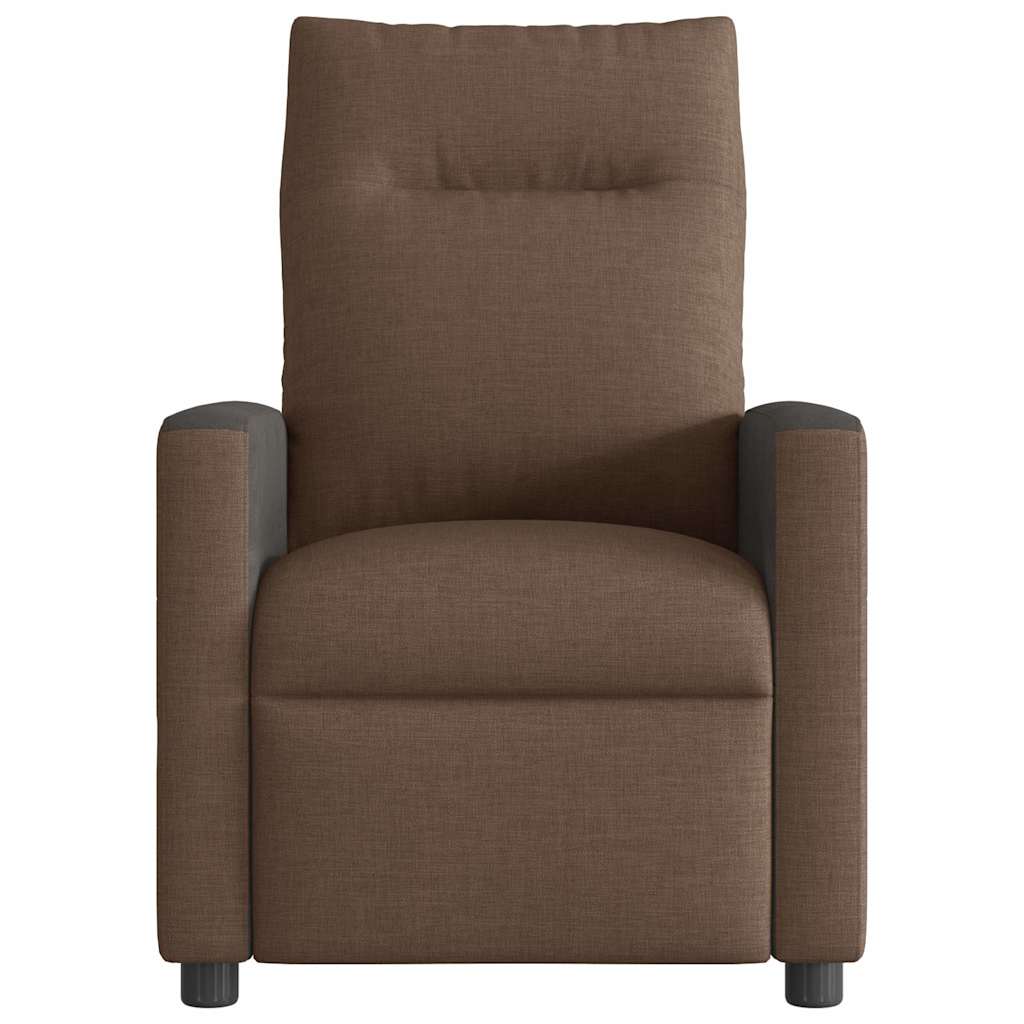 Vidaxl fauteuil verstelbaar stof bruin