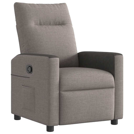 Vidaxl fauteuil verstelbaar stof taupe