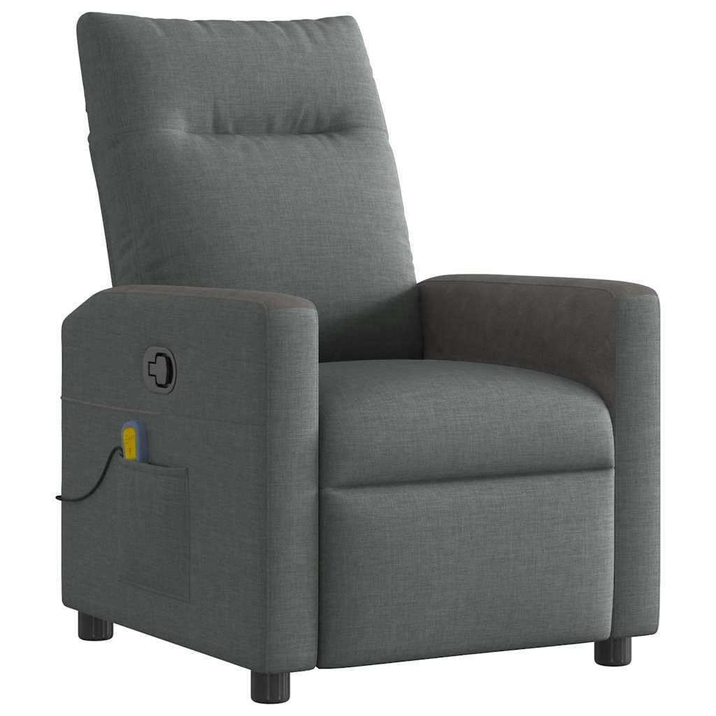 Vidaxl massagestoel donkergrijze stof