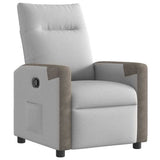 Vidaxl fauteuil verstelbaar stof wolk grijs