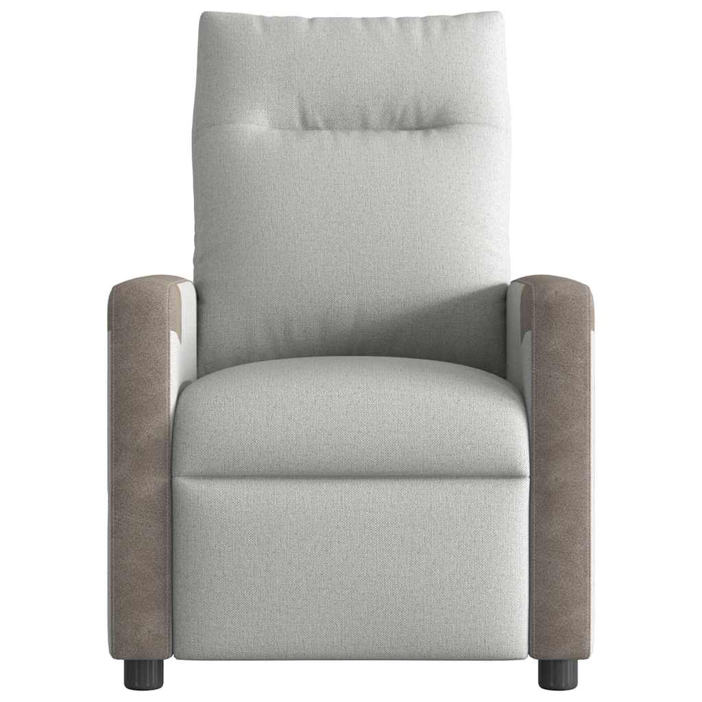 Vidaxl fauteuil verstelbaar stof wolk grijs