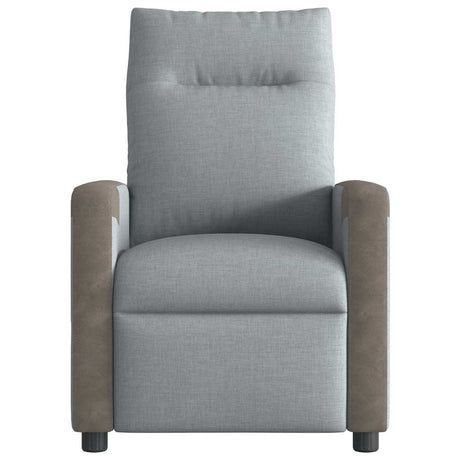 Vidaxl fauteuil verstelbaar stof lichtgrijs