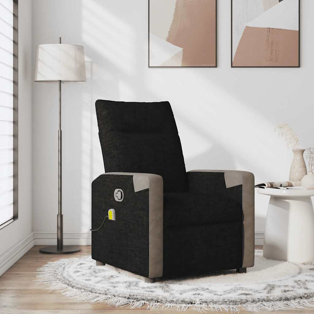 Vidaxl massagestoel verstelbaar stof zwart