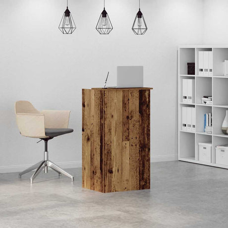 Vidaxl receptiebalie 55x50x103,5 cm bewerkt hout oud houtkleurig