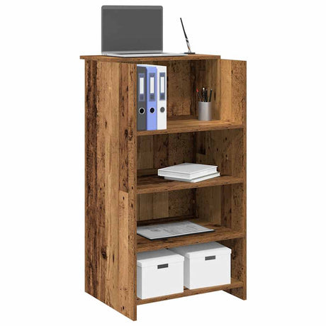 Vidaxl receptiebalie 55x50x103,5 cm bewerkt hout oud houtkleurig