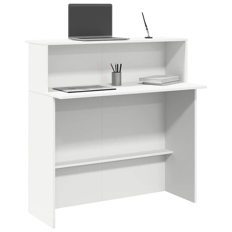 Vidaxl receptiebalie wit 100x50x103,5 cm bewerkt hout