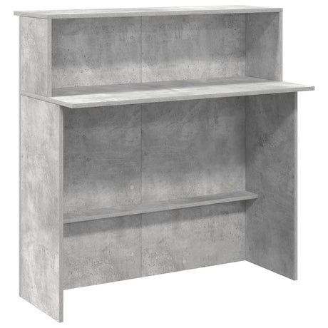 Vidaxl receptiebalie 100x50x103,5 cm bewerkt hout betongrijs