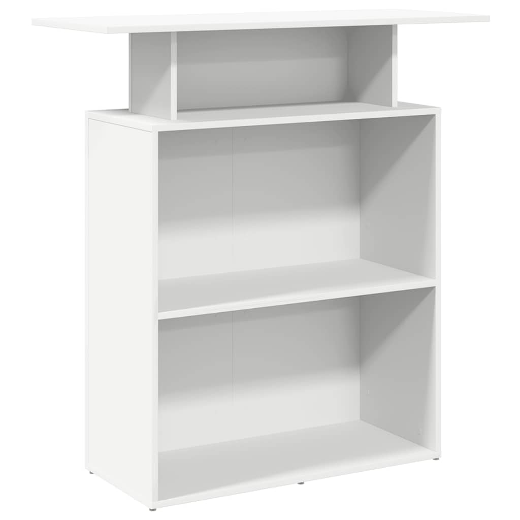Vidaxl receptiebalie wit 100x40x104 cm bewerkt hout