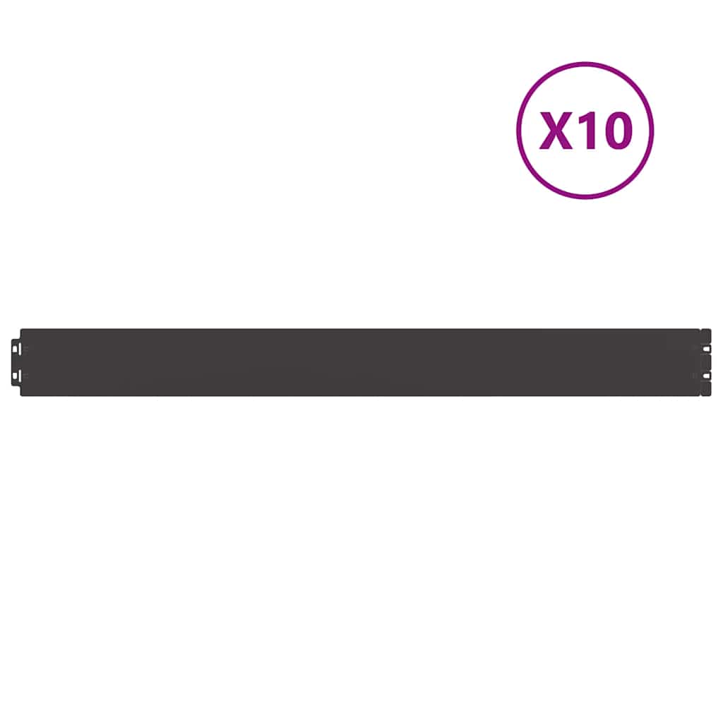 Vidaxl gazonranden 10 st 10x103 cm koudgewalst staal zwart