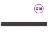 Vidaxl gazonranden 10 st 10x103 cm koudgewalst staal zwart