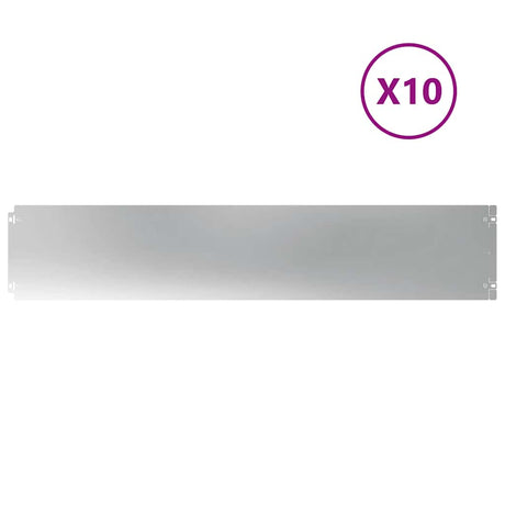 Vidaxl gazonranden 10 st 20x103 cm gegalvaniseerd staal