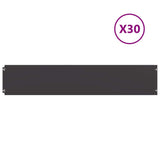 Vidaxl gazonrand 30 st 20 x 103 cm koudgewalst staal zwart