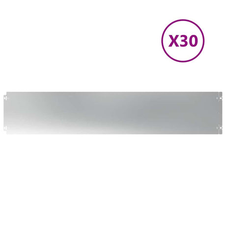 Vidaxl gazonranden 30 st 20x103 cm gegalvaniseerd staal