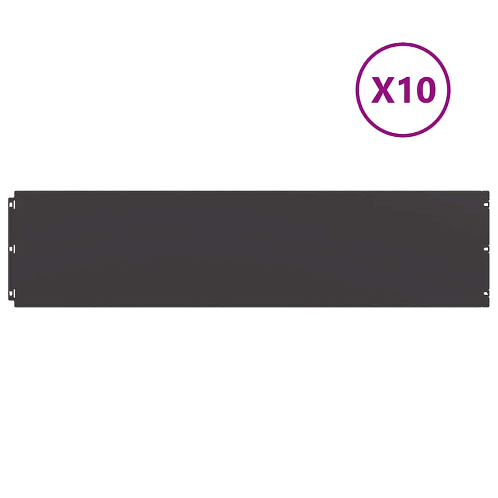 Vidaxl gazonrand 10 st 25 x 103 cm koudgewalst staal zwart