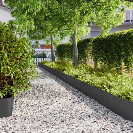 Vidaxl gazonranden 10 st 25x103 cm koudgewalst staal zwart