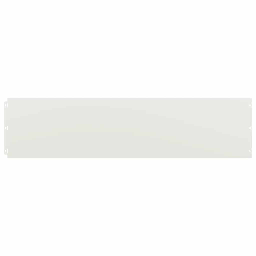 Vidaxl gazonranden 10 st 25x103 cm koudgewalst staal wit