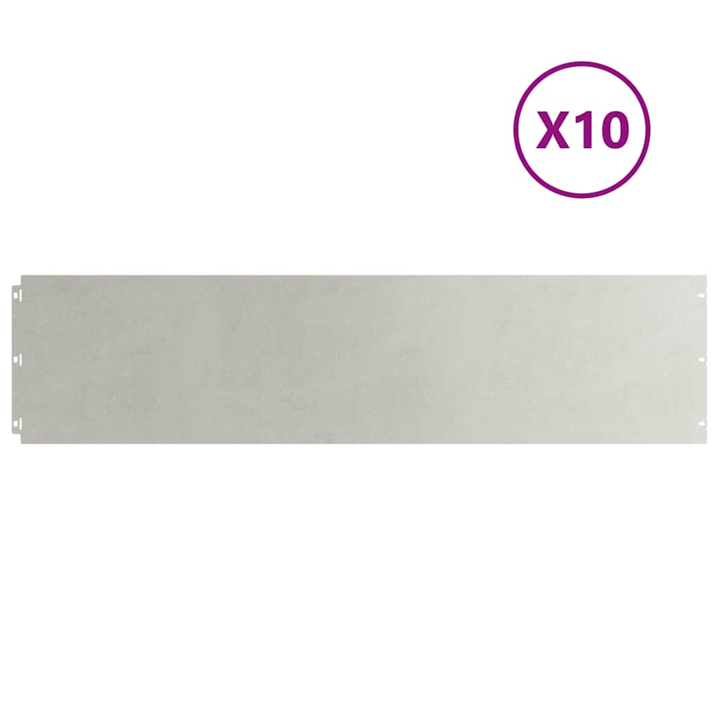 Vidaxl gazonranden 10 st 25x103 cm roestvrij staal
