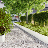 Vidaxl gazonrand 20 st 25 x 103 cm koudgewalst staal wit