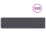 Vidaxl gazonranden 20 st 25x103 cm koudgewalst staal antraciet