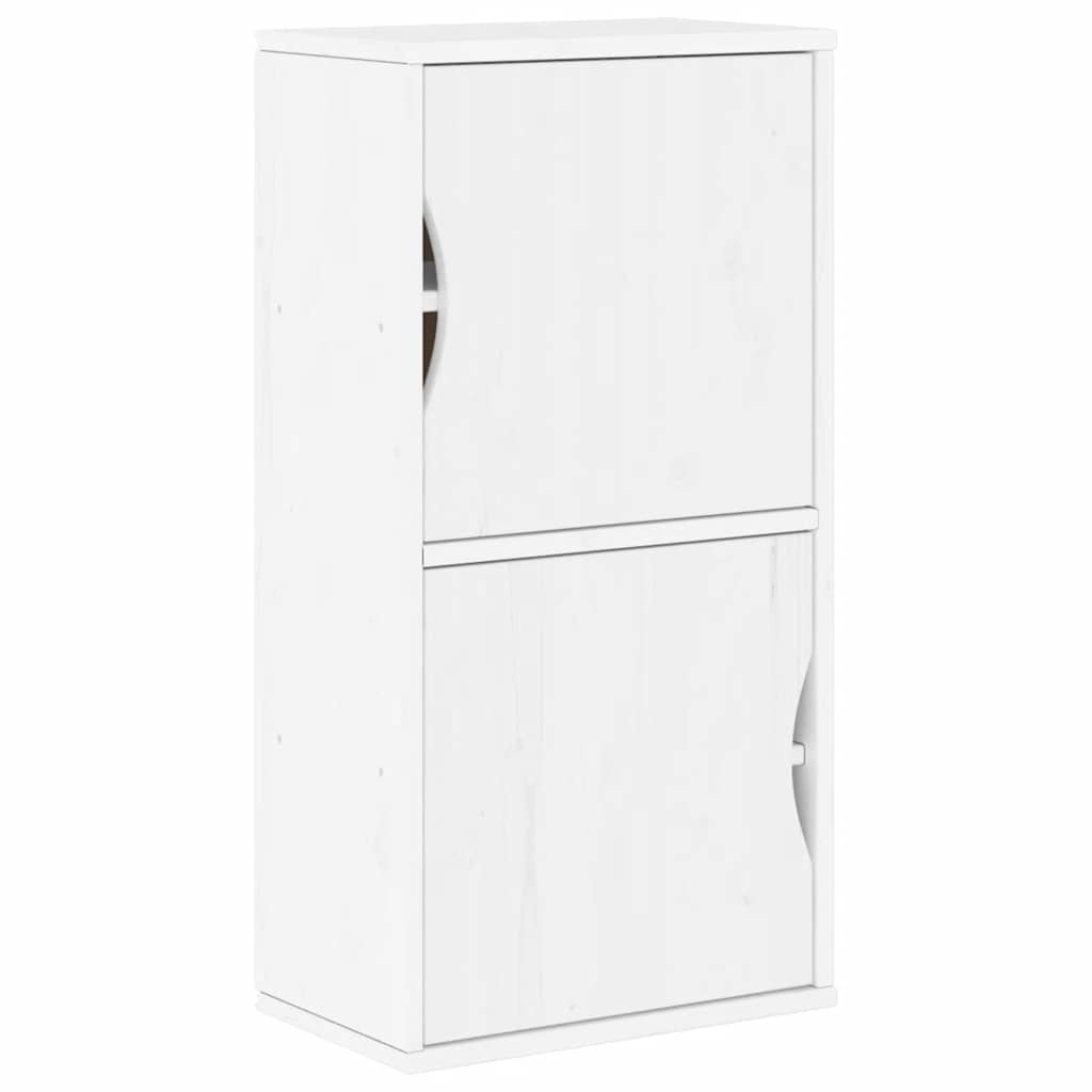 Vidaxl bijzetkast odda 40x24x79 cm massief grenenhout wit