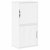 Vidaxl bijzetkast odda 40x24x79 cm massief grenenhout wit