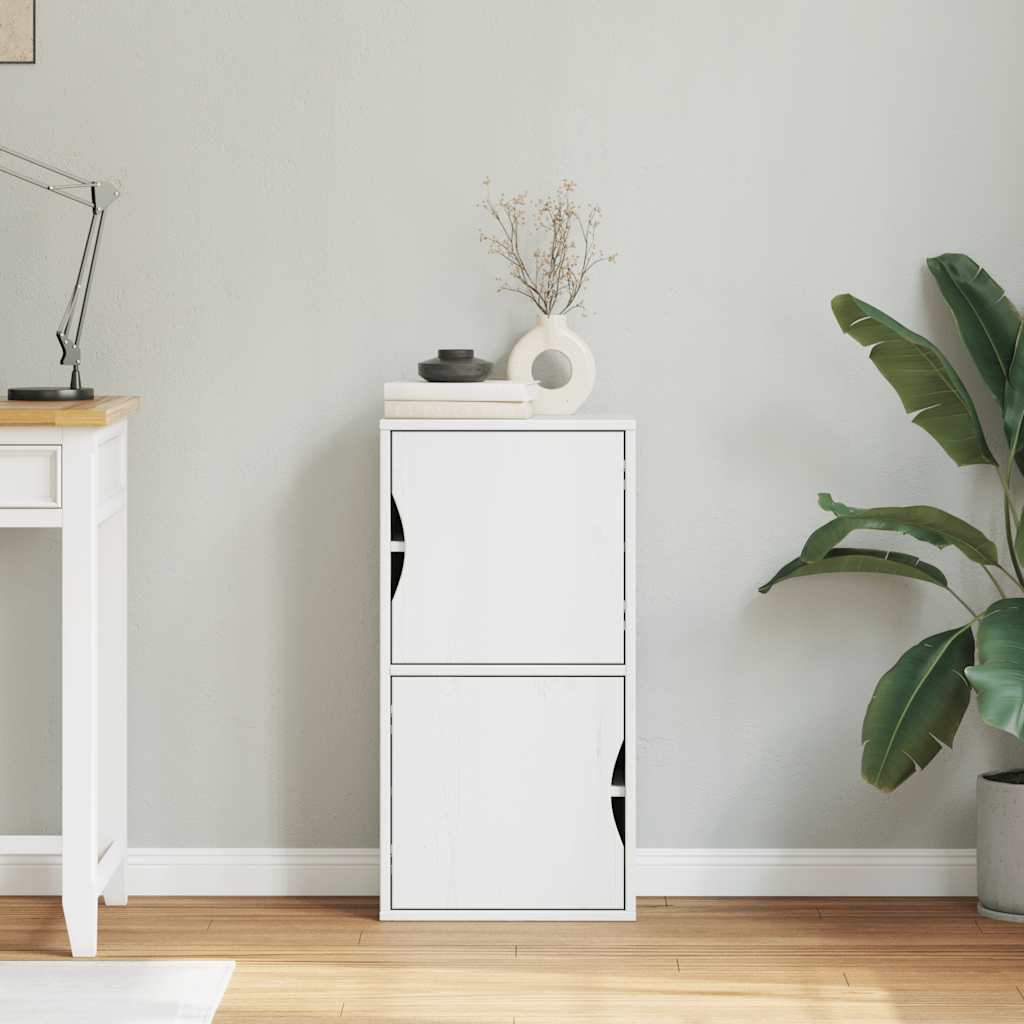 Vidaxl bijzetkast odda 40x24x79 cm massief grenenhout wit