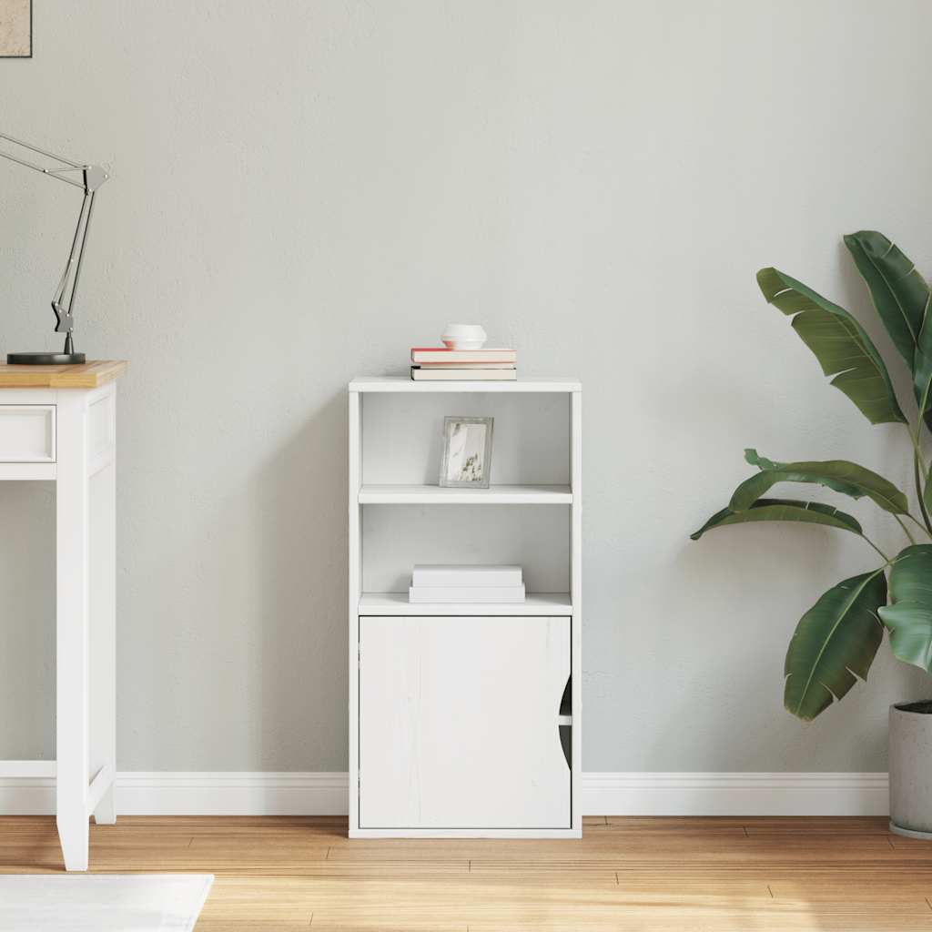 Vidaxl bijzetkast odda 40x24x79 cm massief grenenhout wit