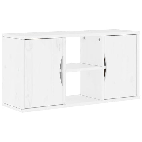 Vidaxl tv-meubel odda 79x24x40 cm massief grenenhout wit