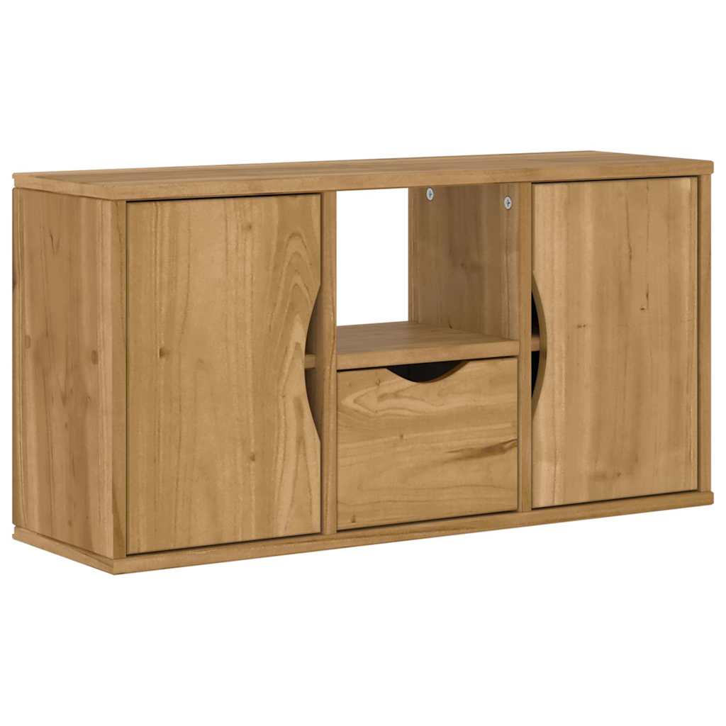 Vidaxl tv-meubel met lade odda 79x24x40 cm massief grenenhout