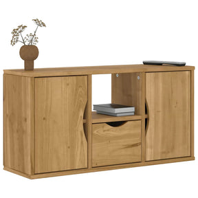 Vidaxl tv-meubel met lade odda 79x24x40 cm massief grenenhout
