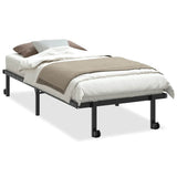 Vidaxl bedframe zonder matras opvouwbaar 90x190 cm staal zwart