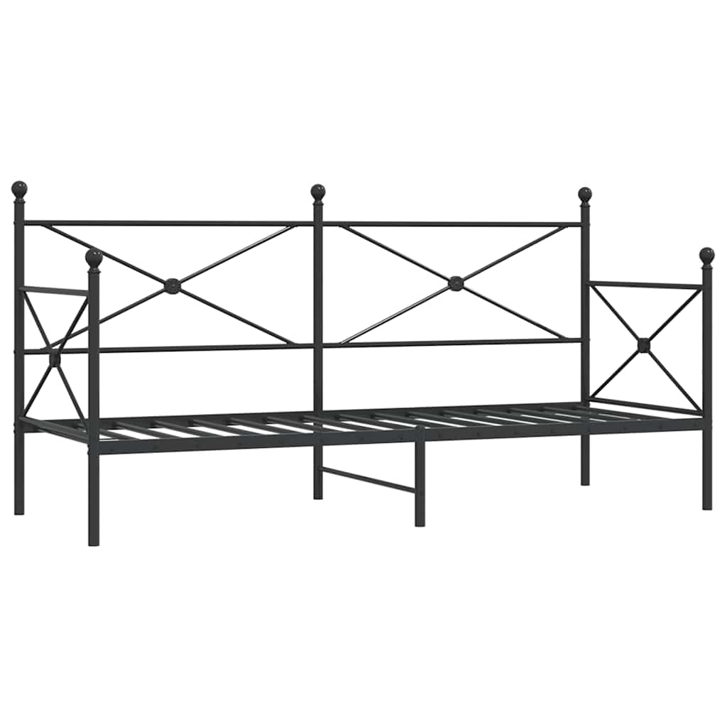 Vidaxl slaapbank zonder matras 80x200 cm staal zwart