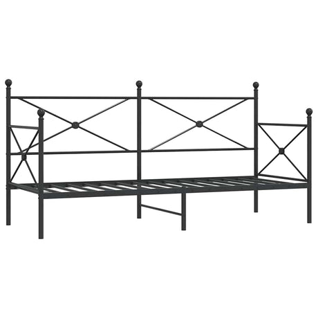 Vidaxl slaapbank zonder matras 80x200 cm staal zwart