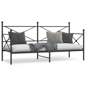 Vidaxl slaapbank zonder matras 80x200 cm staal zwart