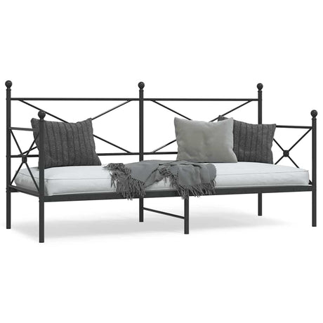 Vidaxl slaapbank zonder matras 90x200 cm staal zwart