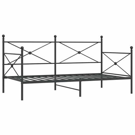 Vidaxl slaapbank zonder matras 100x190 cm staal zwart