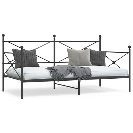Vidaxl slaapbank zonder matras 100x190 cm staal zwart