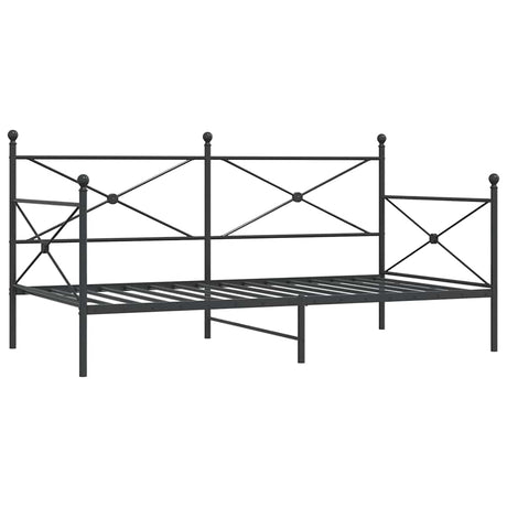 Vidaxl slaapbank zonder matras 100x200 cm staal zwart