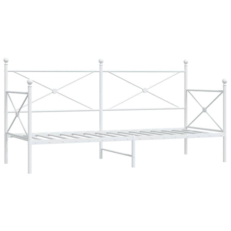 Vidaxl slaapbank zonder matras 90x200 cm staal wit