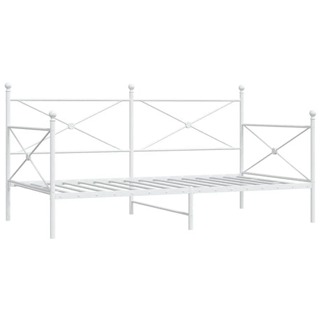 Vidaxl slaapbank zonder matras 107x203 cm staal wit