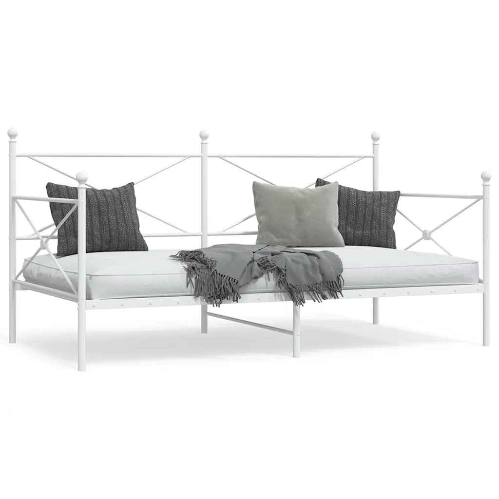 Vidaxl slaapbank zonder matras 107x203 cm staal wit