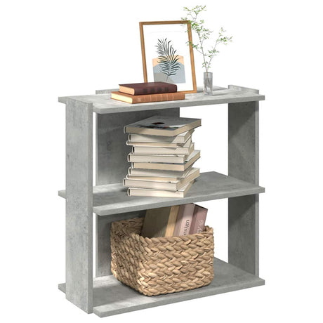 Vidaxl boekenkast 3-laags 60x30x60 cm bewerkt hout betongrijs