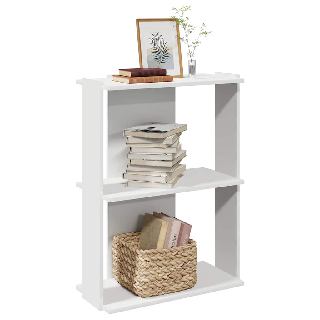 Vidaxl boekenkast 3-laags 60x30x80 cm bewerkt hout wit