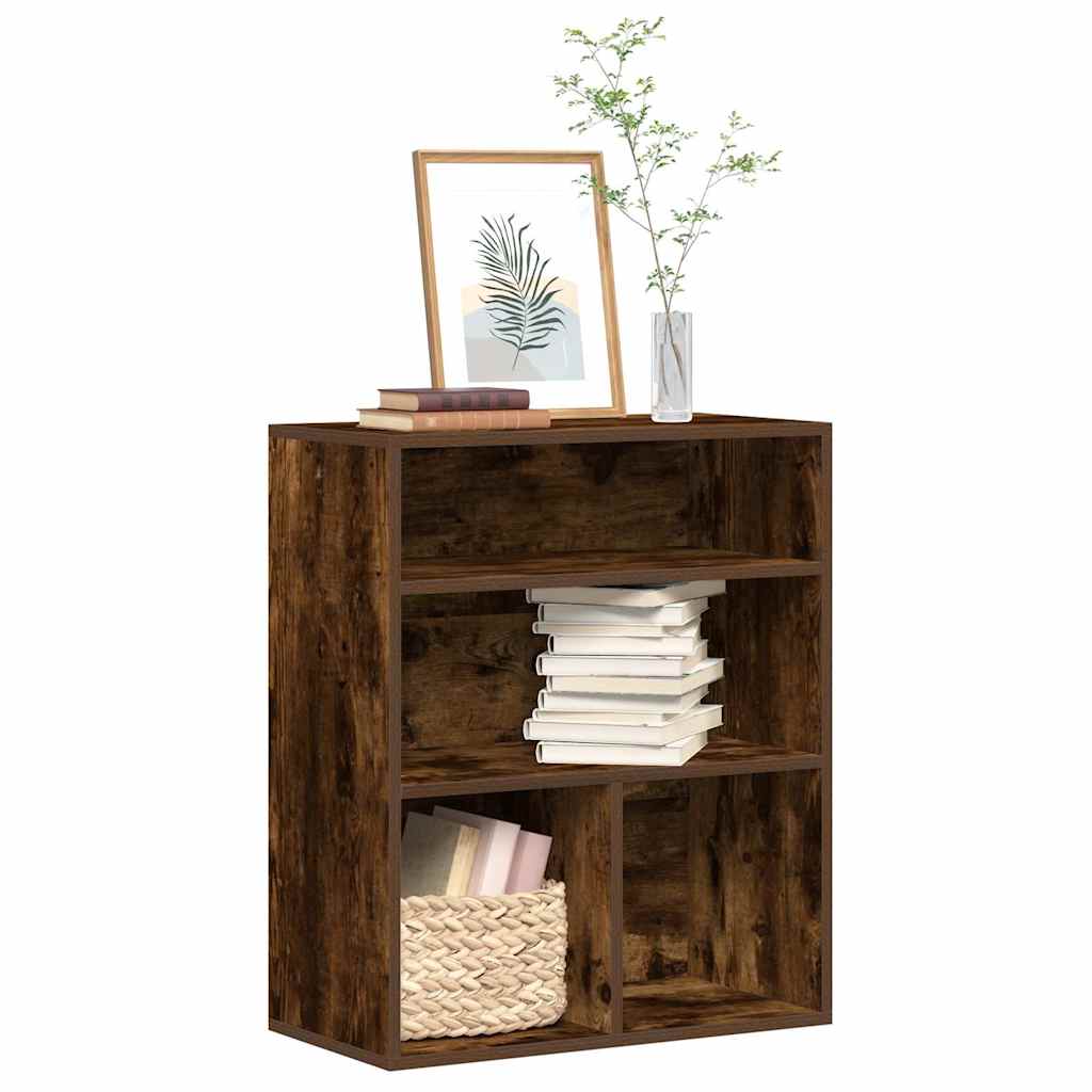 Vidaxl boekenkast 60x30x71,5 cm bewerkt hout gerookt eikenkleurig