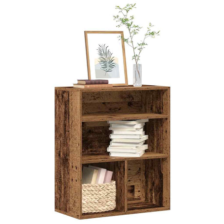 Vidaxl boekenkast 60x30x71,5 cm bewerkt hout oud houtkleurig