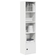Vidaxl boekenkast 31x24x127 cm bewerkt hout wit