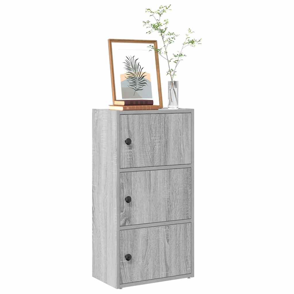Vidaxl boekenkast 40x24x77 cm bewerkt hout grijs sonoma eikenkleurig